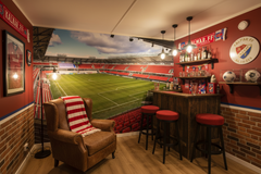 Kalmar FF Guldfågeln Arena - Fototapet fotbollsarena – fototapet med unikt motiv som skapar en inspirerande fondvägg