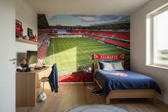Kalmar FF Guldfågeln Arena - Fototapet fotbollsarena – fototapet med unikt motiv som skapar en inspirerande fondvägg