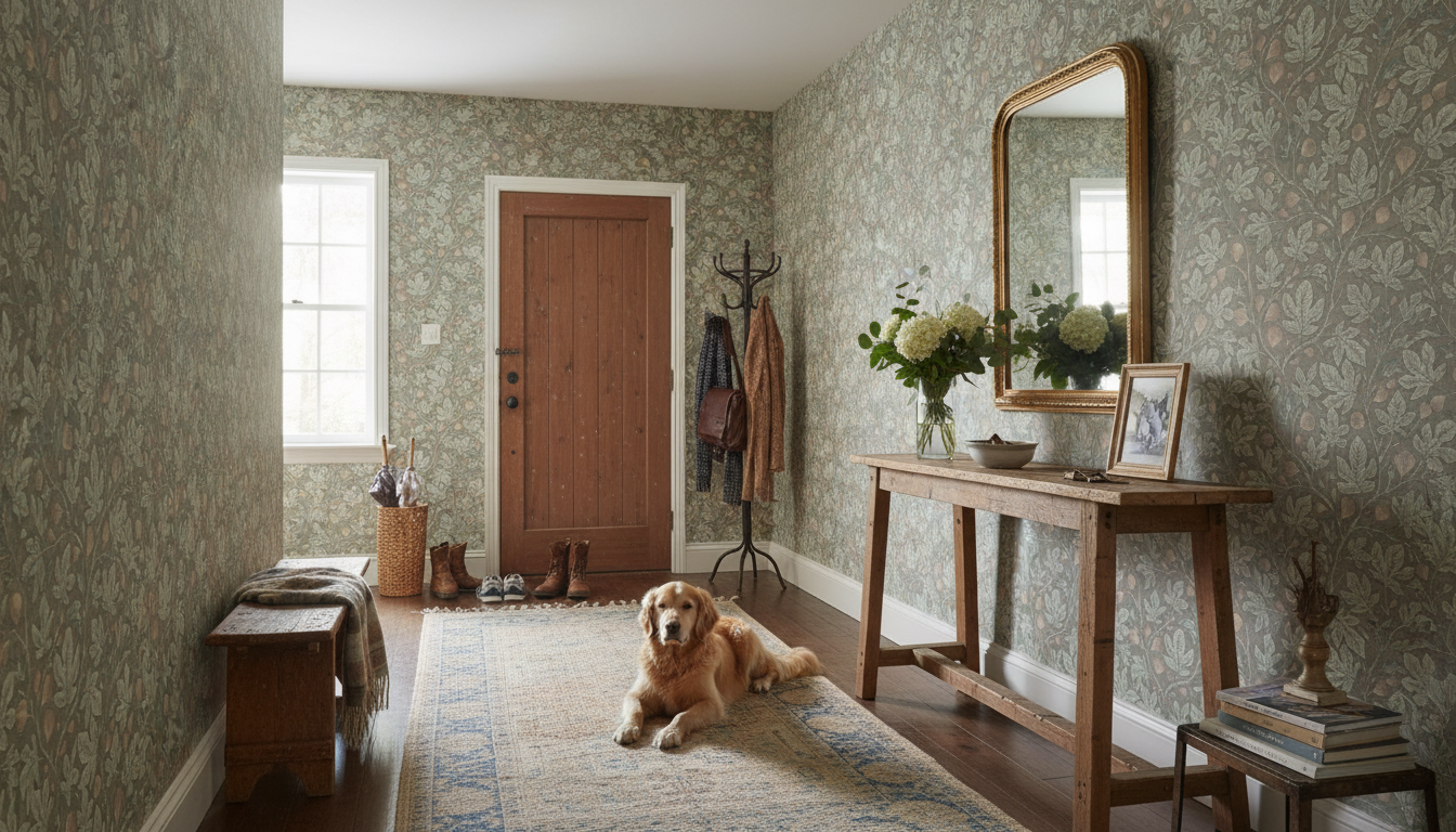 Fig Tree - Green - Naturlig tapet med fikonträd i gröna toner