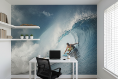 Sport The Tube - Mythical Teahupo'o – Spektakulärt fototapet med surfing och vågor – fototapet med unikt motiv som skapar ...