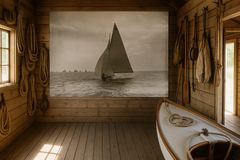Wall mural KSSS Regatta Sandhamn – Klassisk seglarromantik för hemmet – fototapet med unikt motiv som skapar en inspireran...