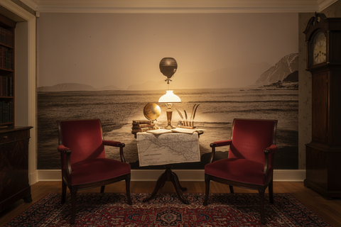 Andréexpedition - Örnen efter start - Historisk fototapet med polarexpedition