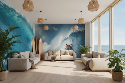 The Tube - Mythical Teahupo'o – Spektakulärt fototapet med surfing och vågor