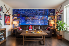IK Oskarshamn - arenan före drabbningen - Fototapet ishockeyarena – fototapet med unikt motiv som skapar en inspirerande f...