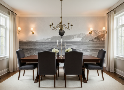 Andréexpeditionen - Örnen över havet - Historisk polarexpedition fototapet med dramatisk himmel