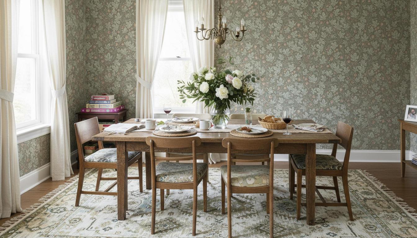 Fig Tree - Green - Naturlig tapet med fikonträd i gröna toner