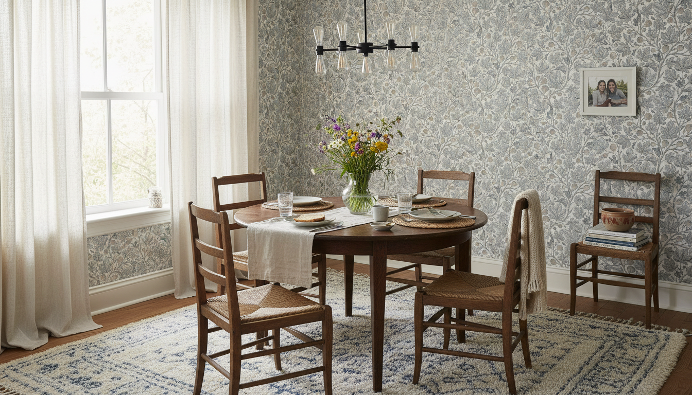 Fig Tree - Gray - Elegant tapet med fikonträd i grå toner