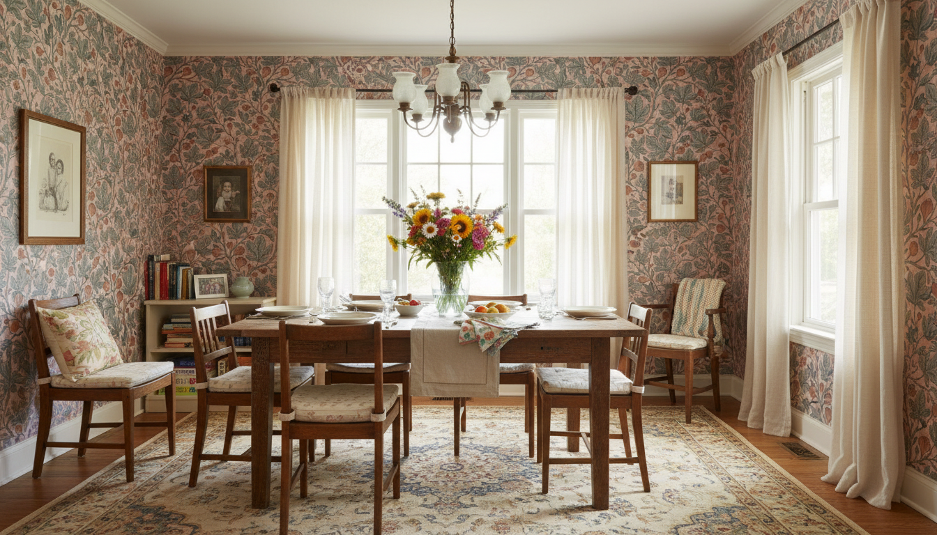 Fig Tree - Terra - Elegant botanisk tapet med handmålade fikonblad