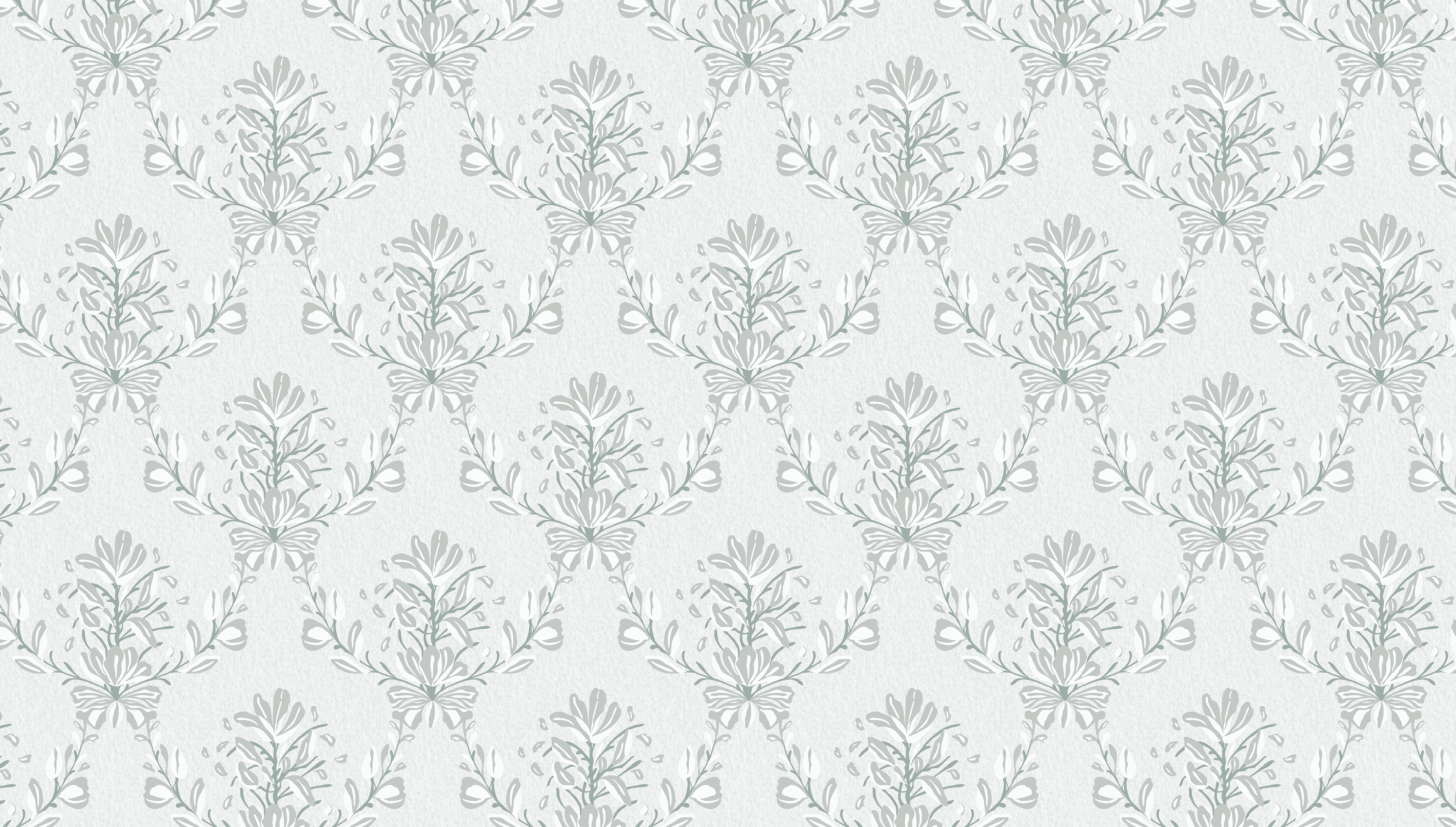 Spring Crocus - Grey – Scandinavian Greyscale Floral Wallpaper