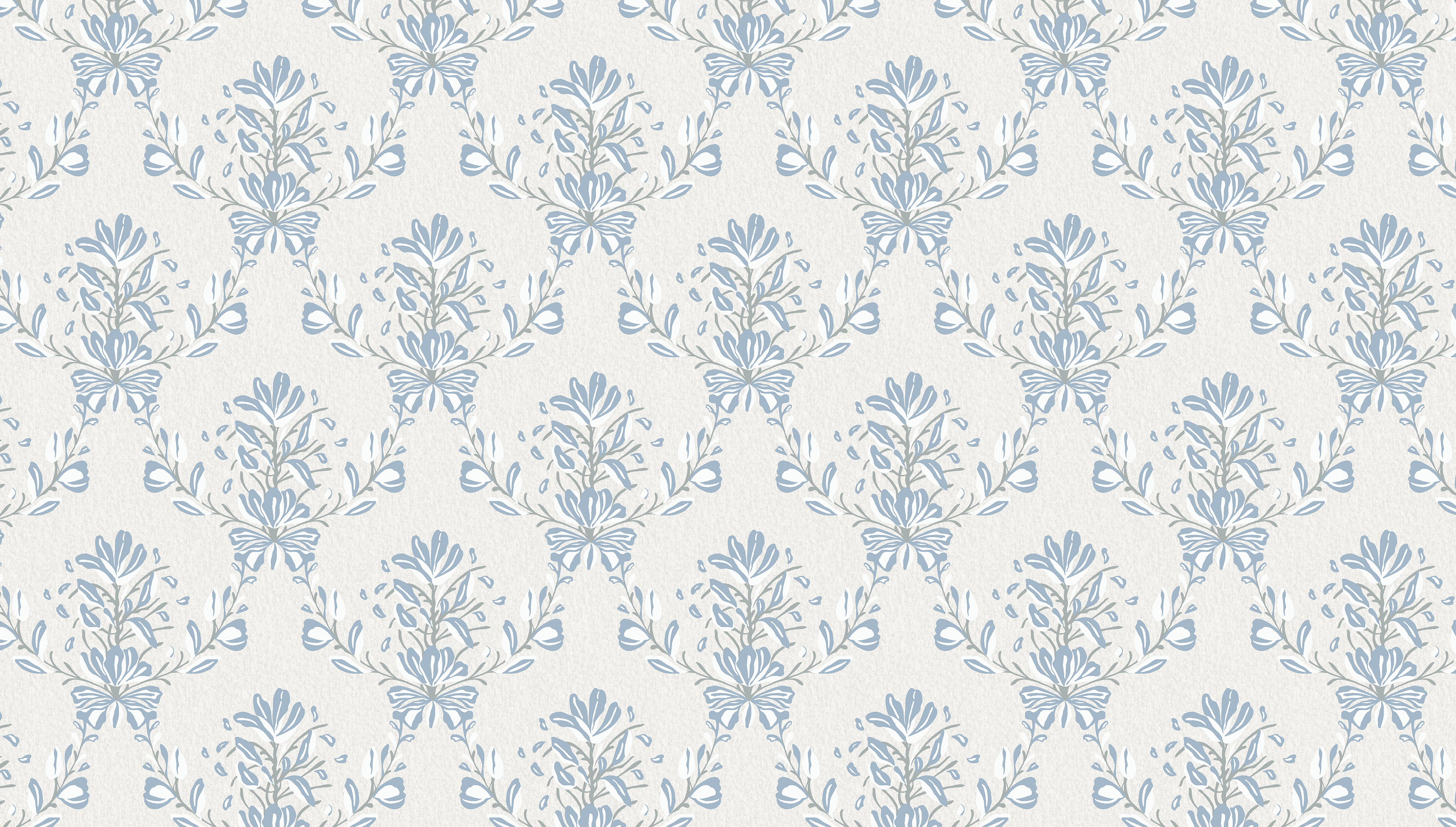 Spring Crocus - Blue – Scandinavian floral wallpaper in shades of blue