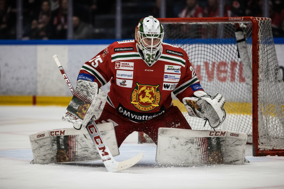 Mora-Dalarna's Pride - Goalie in action photo wallpaper