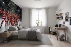 MORA IK Mora-Segerns sötma - Fototapet jubel och gemenskap – fototapet med unikt motiv som skapar en inspirerande fondvägg