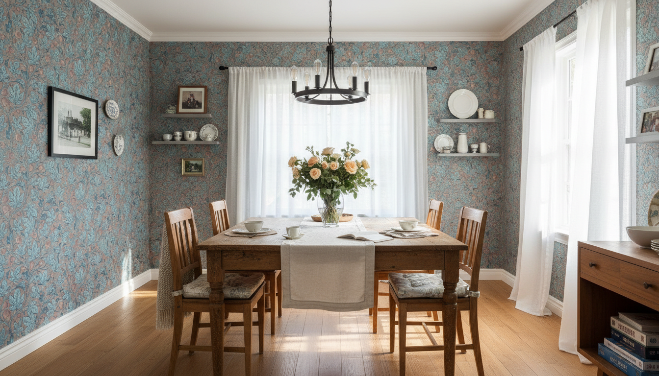 Fig Tree - Glow – Handmålad botanisk tapet med fikonträd