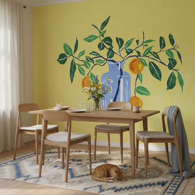 Orangetree - Watercolor Still Life Photo Wallpaper rumsbild 2
