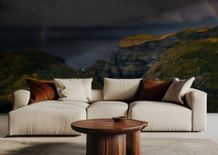 Rainbow Over Wild Cliffs