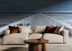 White Pier Winter Ocean