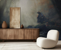 Misty Forest River Figure