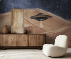 UFO Over Desert Dunes
