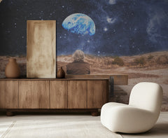 Woman Gazing At Earth