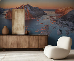 Golden Fjord Mountainscape