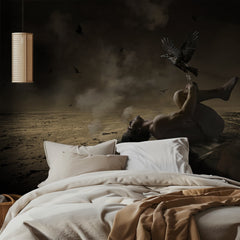 Desert Figure and Raven