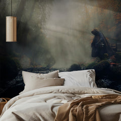 Misty Forest River Figure