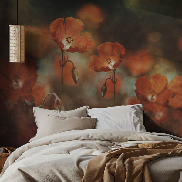 florale kunst i rødt miljöbild 2