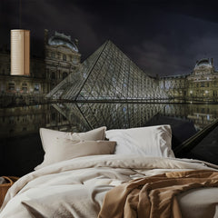 Louvre Pyramid Night Reflection