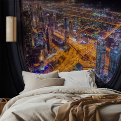 Night City Window View