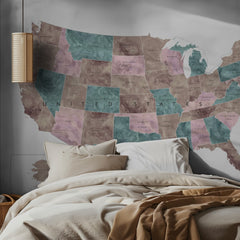 Muted United States Map