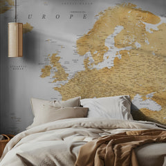 Antique Europe Gold Map