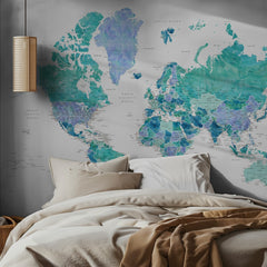 Watercolor World Map
