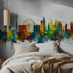Colorful Las Vegas Skyline