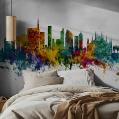 Colorful Milan Skyline