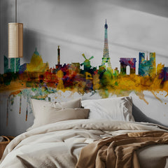 Paris Watercolor Skyline
