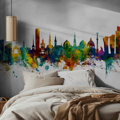 Copenhagen Watercolor Skyline