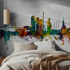Gothenburg Watercolor Skyline