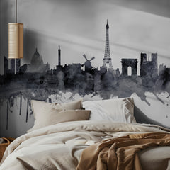 Paris Watercolor Skyline