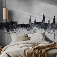 Stockholm Watercolor Skyline