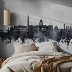 Watercolor Washington DC Skyline