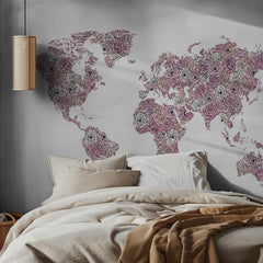 Floral World Map