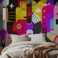 Vibrant Abstract Faces