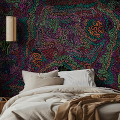 Vibrant Abstract Script Swirls