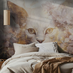 Golden Floral Feline
