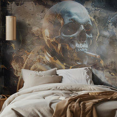 Smoking Cyber Skull