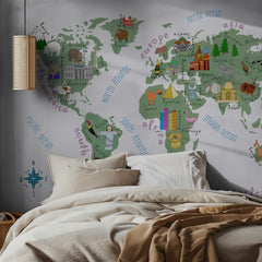 Kids Illustrated World Map