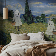Cute Ghosts in Field