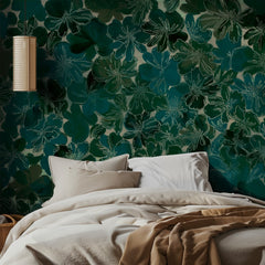 Deep Green Floral Pattern