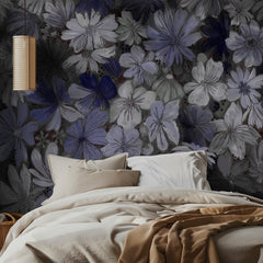 Abstract Blue Flowers