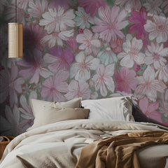 Soft Pink Floral Garden